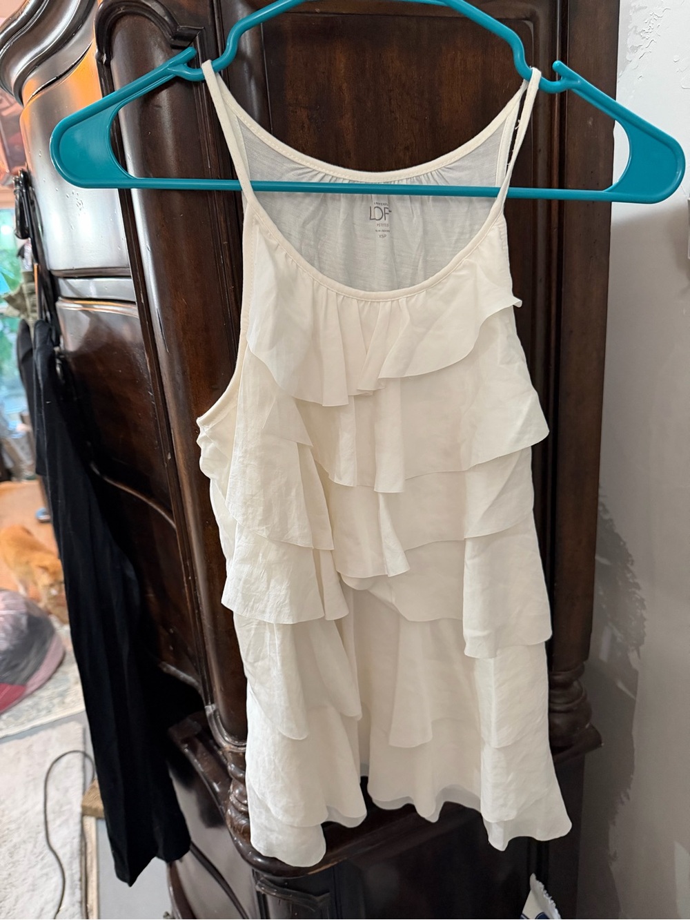 LOF Cream Layered Ruffle Camisole